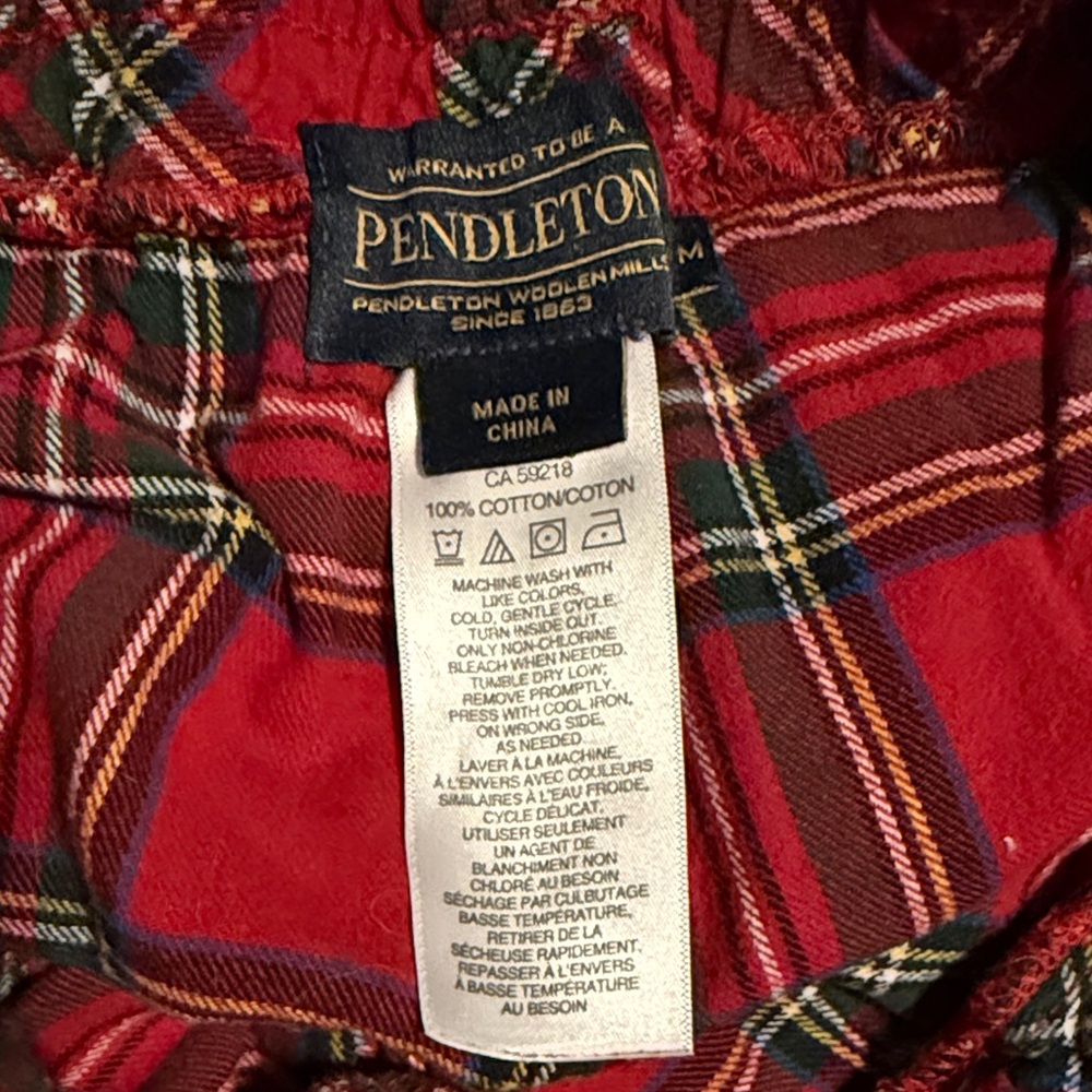 Pendleton Red Plaid Lounge Pants - Picture 2 of 2